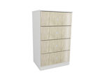 COMODA CAJONERA 4 CAJONES CORREDERAS TELESCOPICAS 60 CM BLANCO