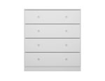 COMODA CAJONERA 4 CAJONES CORREDERAS TELESCOPICAS 90 CM BLANCO