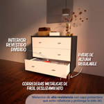 Cómoda Bilbao Blanco y Wengue