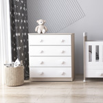Cajonera Comoda 4 Cajones 90cm 102 x 47 x 18 cm  CODIGO 1840 SAH
