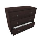 CAJONERA COMODA 3 CAJONES MELAMINA WENGUE