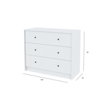 Cómoda Centro Estant Blanca 3 Cajones Alto 83cm Ancho 100cm