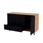 Cómoda Centro Estant Mallorca Negra Alto 78cm Ancho 125cm