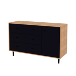 Cómoda Centro Estant Mallorca Negra Alto 78cm Ancho 125cm
