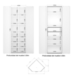 Mueble de Guardado o Zapatero Giratorio con Espejo y Cajones  CODIGO 525 HEL