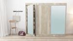 Mueble de Guardado o Zapatero con Puerta Espejo Giratoria - 529 HELSINKI