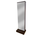 Mueble Zapatero con estantes flotante y puerta espejo con base - 1427 WENGUE