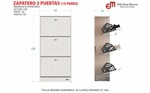 ZAPATERO 3 PUERTAS CARV MEZZO F/ BLANCO