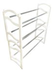 Organizador De Calzado Zapatero Extensible 4 Niveles Blanco