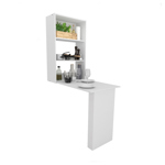 MESA BARRA PLEGABLE FLOTANTE MELAMINA BLANCO