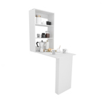 MESA BARRA PLEGABLE FLOTANTE MELAMINA BLANCO