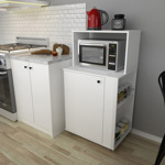 Mueble Vajillero apto Microondas KP60 Blanco