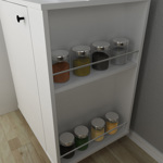 Mueble Vajillero apto Microondas KP60 Blanco