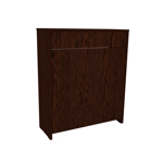 MESA PLEGABLE CON CAJON Y ESTANTES MULTIUSO MELAMINA WENGUE