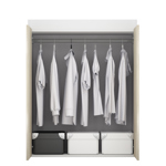 Mueble de Guardado Vestidor Alto con Puertas Modular 90 x 113 x 50 cm CODIGO 3019 BLA