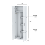 Mueble Organizador Despensero Escobero 2 Puertas 4 Estantes