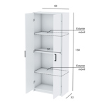 Mueble Organizador Despensero 2 Puertas Centro Estant Dis2