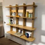 Estante Repisa Biblioteca Minimalista En Melamina 100% Encastrable Única