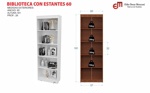 BIBLIOTECA C/ ESTANTES 0.60 MTS. MELAMINA VENEZIA
