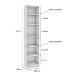 Mueble Biblioteca 5 Estantes Repisa Organizador Mini