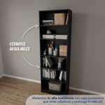Biblioteca Billy Centro Estant Negra Alto 1.80m Melamina