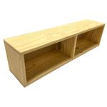 Mueble Flotante Rack TV con fondo en Madera - Listo para pintar