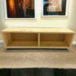 Mueble Flotante Rack TV con fondo en Madera - Listo para pintar