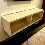 Mueble Flotante Rack TV con fondo en Madera - Listo para pintar