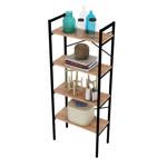 Biblioteca Metal y Madera Negro Paraiso MET100N