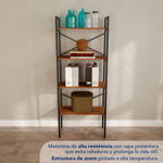 Biblioteca Metal y Madera Negro Paraiso MET100N