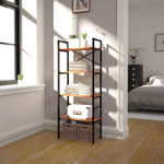 Biblioteca Metal y Madera Negro Paraiso MET100N