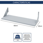 Combo X2 Centro Estant Estante Repisa Con Ménsula 60x20 Cm