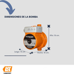 Bomba De Agua Presurizadora 2 Baños 8.5 30l Lusqtoff