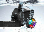 Bomba de Agua Sumergible Gadnic AQUA03 Peceras Estanques Luz