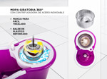 Mopa Gadnic G-Mop333 360° con Balde Centrífugo y Dispenser + 4 Paños
