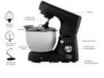 Batidora Planetaria Cuk By Gadnic B52 1200w Bowl Acero Inoxidable 5Lts 6 Velocidades
