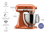 Batidora KitchenAid Artisan Plus KSM175P Planetaria 4,83Lts 10 Velocidades Extra Bowl y Batidor