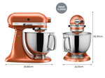 Batidora KitchenAid Artisan Plus KSM175P Planetaria 4,83Lts 10 Velocidades Extra Bowl y Batidor