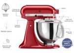 Batidora KitchenAid Artisan KSM150P Planetaria 4,83Lts 10 Velocidades
