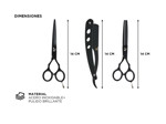 Set Tijeras Peluqueria Gadnic Corte Pulir y Navaja