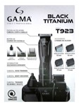 Cortadora Pelo Gama T923 Trimmer Balck Titanium Inalambrica
