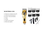 Maquina Cortadora de Pelo Profesional Gadnic + Kit Peines y Cuchillas
