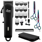 Kit Cortadora de Pelo Recargable CARE + Tijeras + Estuche x2