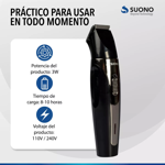 Maquina para Cortar Pelo Suono SNPE-1201 3W Afeitadora