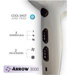 Secador De Pelo Arrow Ceramic Technology 2200w 3 Vel. Blanco