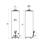 Termotanque A Gas Natural Rheem Apg160 Alta Potencia 160 lts