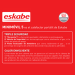 Estufa Garrafera Portatil A Gas Eskabe 4300 Kcal 5Kw S21 MM5