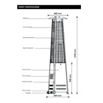 Estufa Piramide Garrafa Exterior Calefactor A Gas 10000kcal