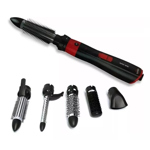 Gama Modelador Turbo Rizador Con 6 Accesorios 1200w