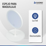 Espejo Maquillaje Luz Led Touch Usb Regulable